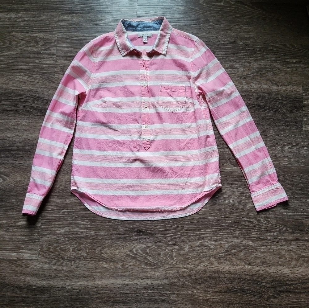 J.Crew Womens Light Weight Long Sleeve Button Down Shirt - 6